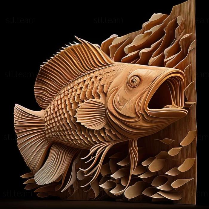 3D model Carp  toothed fish (STL)